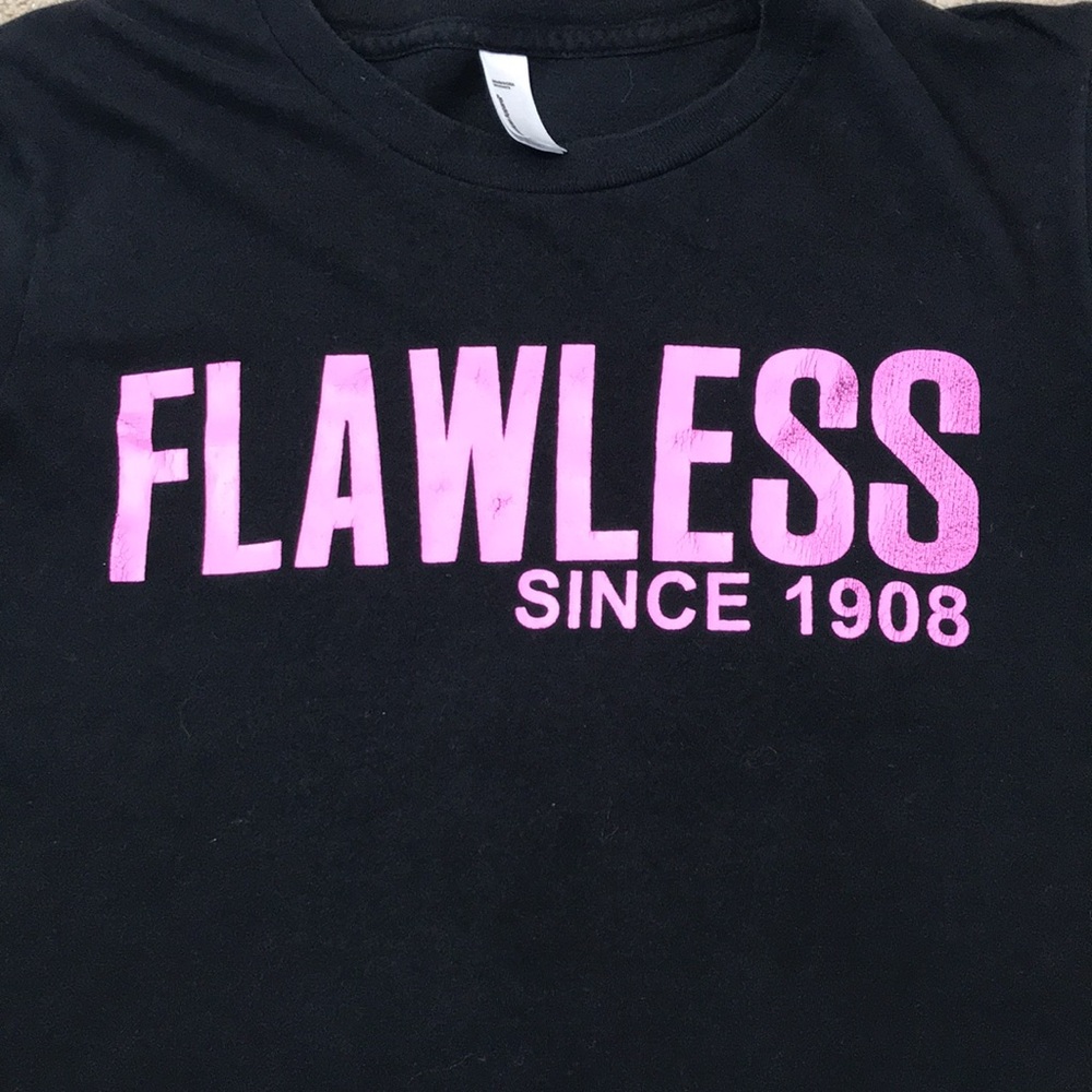 AKA Sorority Flawless Since 1908 Black T-Shirt Size M